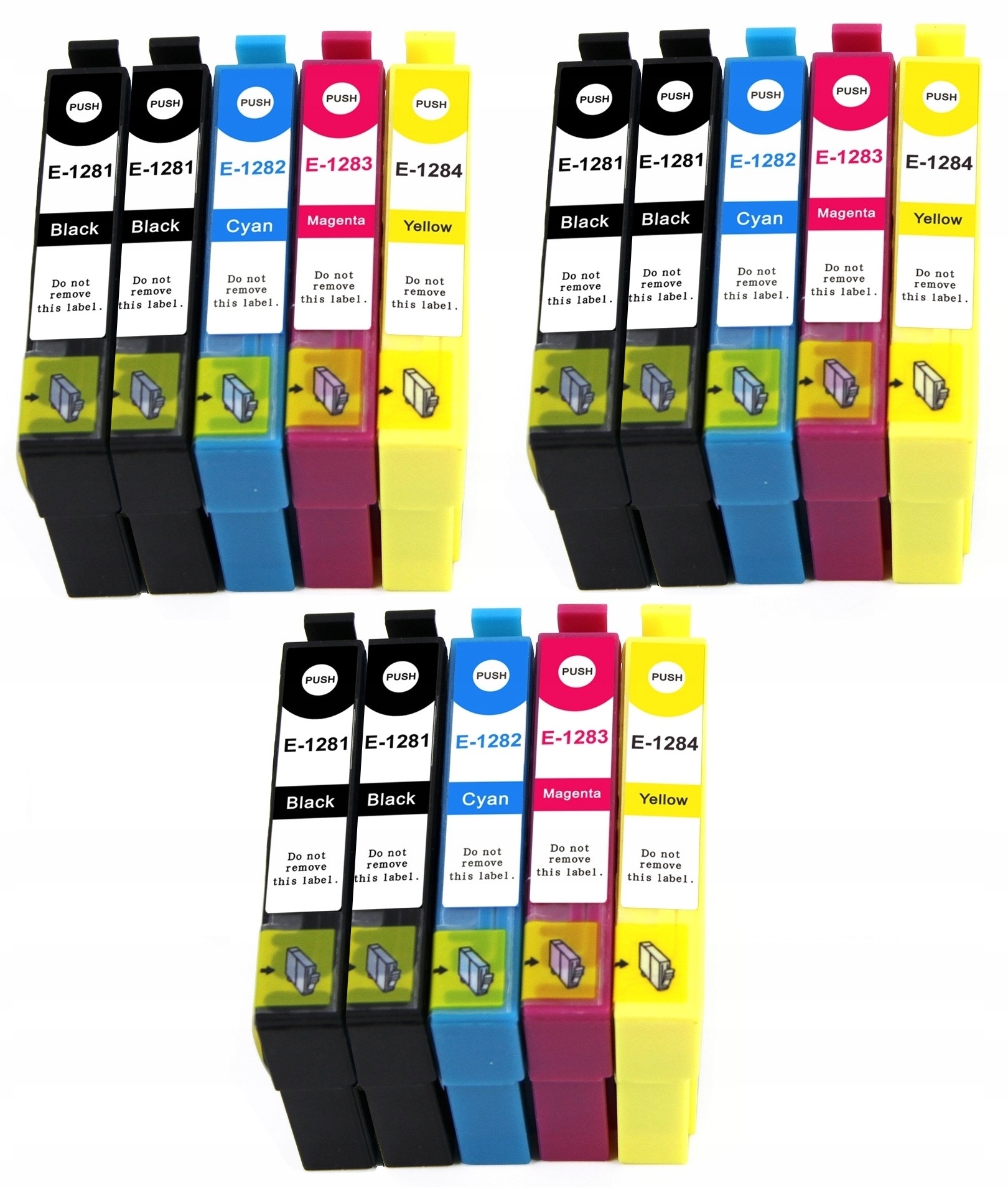 Atrament Originalex T1281 T1282 T1283 T1284 pre Epson čierna (čierna), červená (purpurová), modrá (azúrová), žltá (žltá)